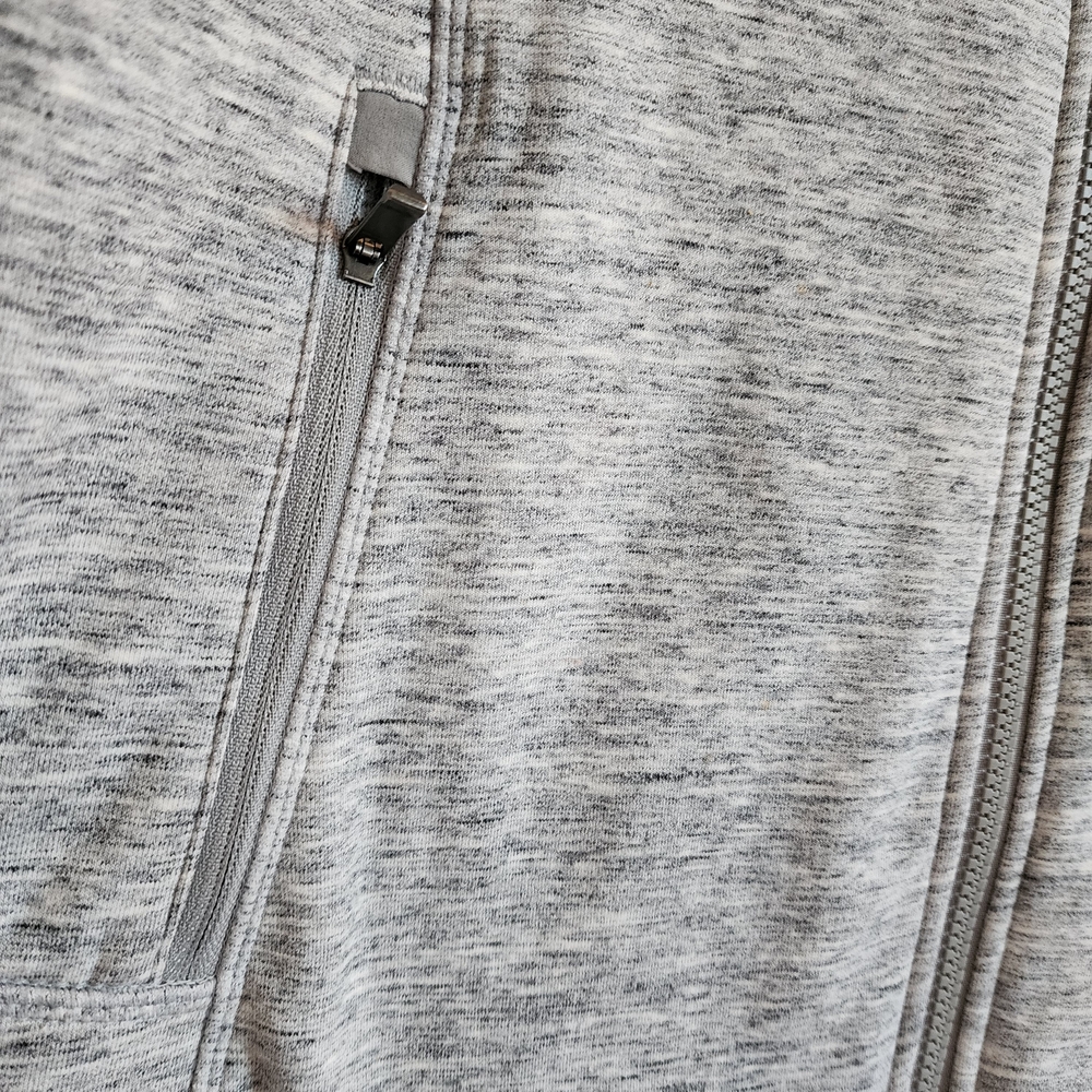 Athleta Heathered Gray Quilted Shoulder Full Zip Vest - Size M - Picture 5 of 10